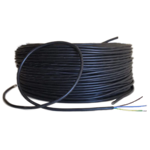 Black 3-core SILICONE cab-tyre, 0.5mm²